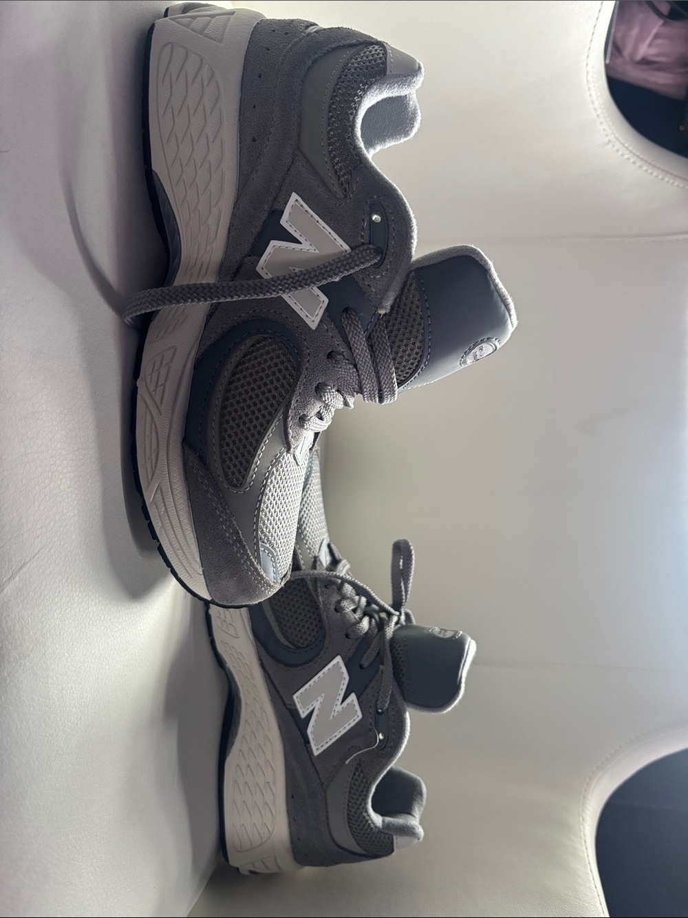 New Balance Kids Grey Mesh & Suede Sneaker - Picture 6 of 9